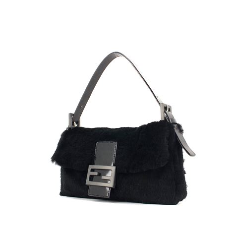 borsa fendi classica tessuto nero|Borse e pochette per Donna .